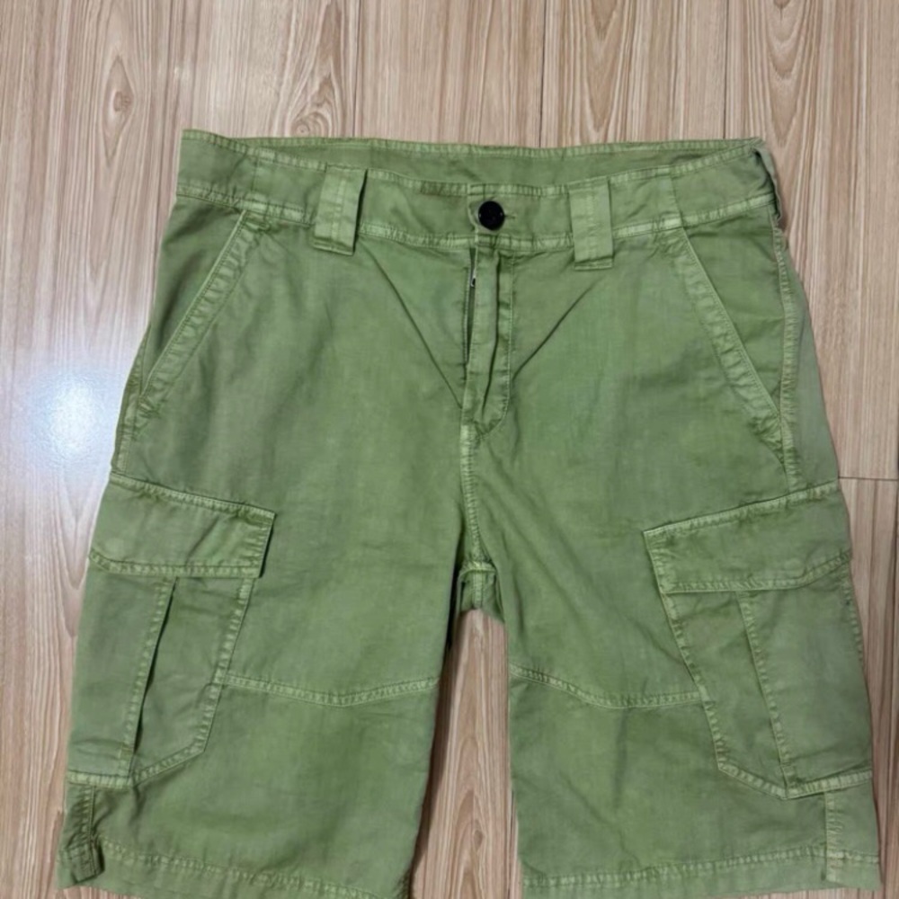 Russell Athletic Green Cargo Shorts Relaxed Fit